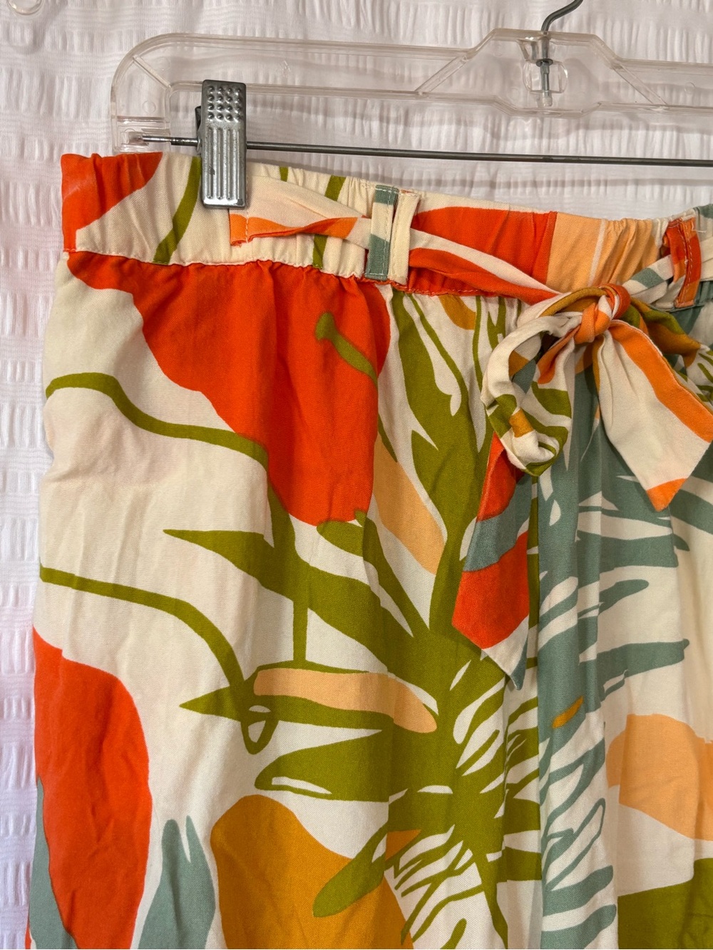Lucky Brand Tropical Floral Wide Leg Pants Sz XL - Picture 7 of 8